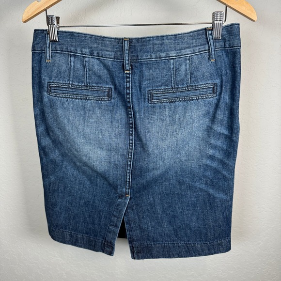 Gap 1969 Denim Skirt Blue Wash A Line Button Fly Women's Size 27 4 - Picture 6 of 7